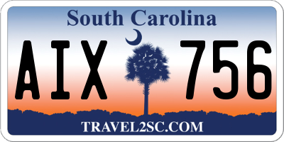 SC license plate AIX756