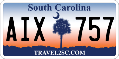 SC license plate AIX757