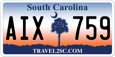 SC license plate AIX759