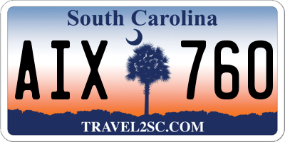 SC license plate AIX760
