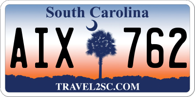 SC license plate AIX762