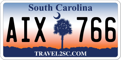 SC license plate AIX766