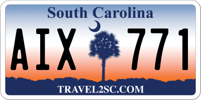 SC license plate AIX771