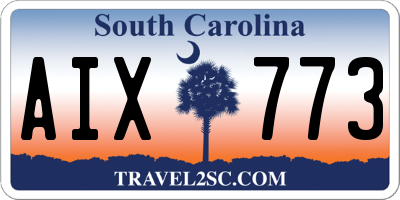 SC license plate AIX773