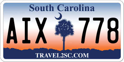 SC license plate AIX778