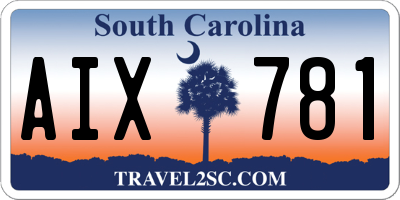 SC license plate AIX781