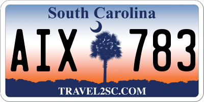 SC license plate AIX783