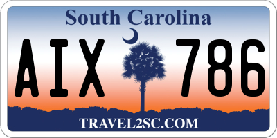 SC license plate AIX786