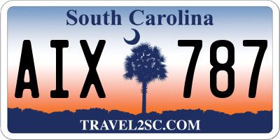 SC license plate AIX787
