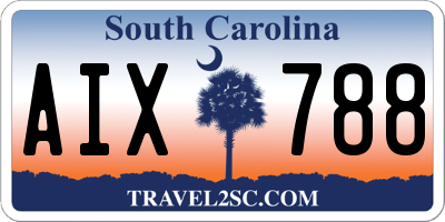 SC license plate AIX788