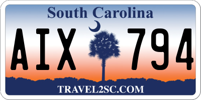 SC license plate AIX794