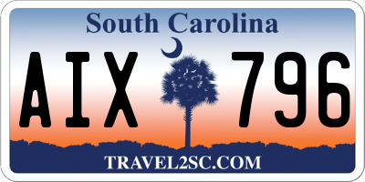 SC license plate AIX796