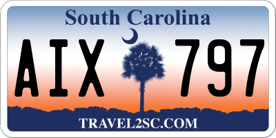 SC license plate AIX797