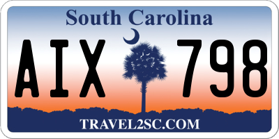 SC license plate AIX798