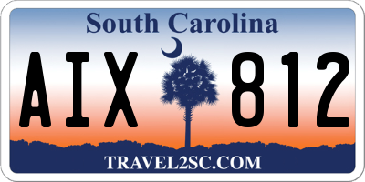 SC license plate AIX812