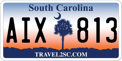 SC license plate AIX813
