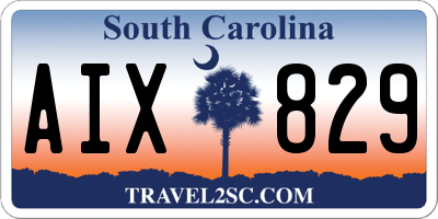 SC license plate AIX829