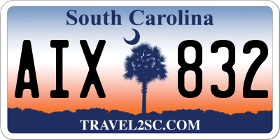 SC license plate AIX832