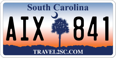 SC license plate AIX841