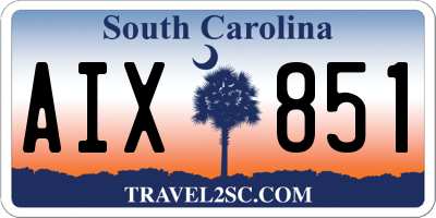 SC license plate AIX851