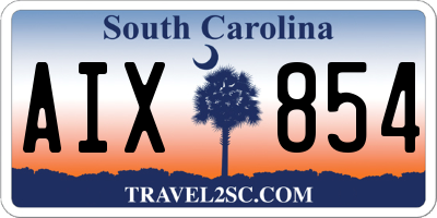 SC license plate AIX854