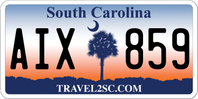 SC license plate AIX859