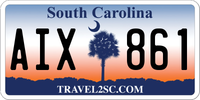 SC license plate AIX861