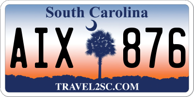 SC license plate AIX876