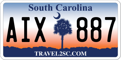 SC license plate AIX887