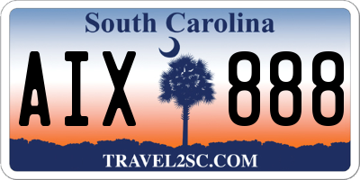 SC license plate AIX888