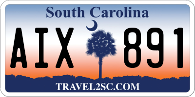 SC license plate AIX891