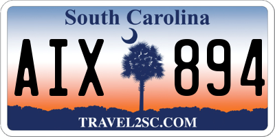 SC license plate AIX894