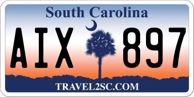 SC license plate AIX897