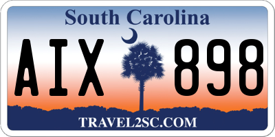 SC license plate AIX898