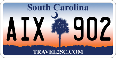 SC license plate AIX902