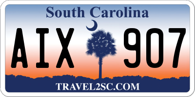 SC license plate AIX907