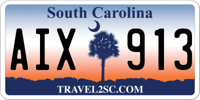 SC license plate AIX913