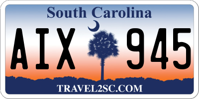 SC license plate AIX945