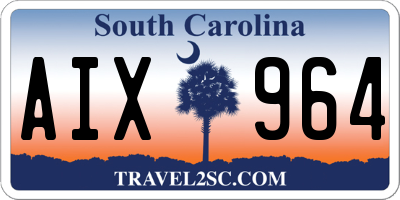 SC license plate AIX964