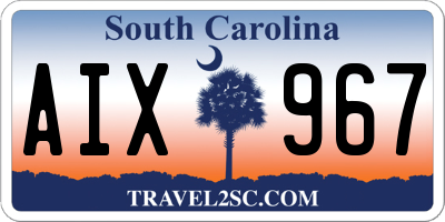 SC license plate AIX967