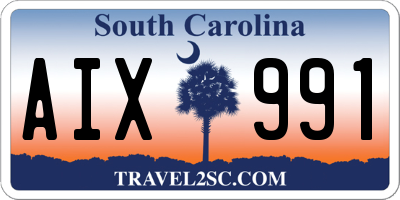 SC license plate AIX991