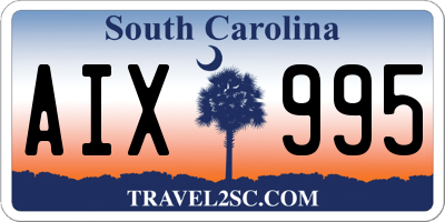 SC license plate AIX995