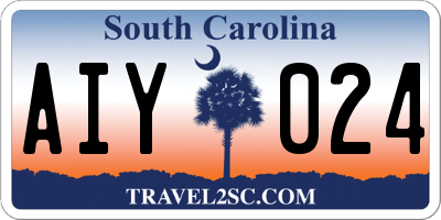 SC license plate AIY024