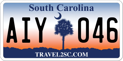 SC license plate AIY046