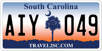 SC license plate AIY049