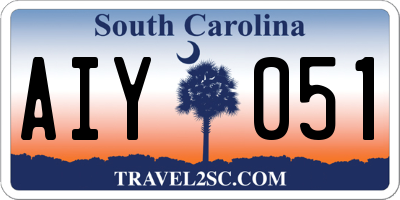 SC license plate AIY051