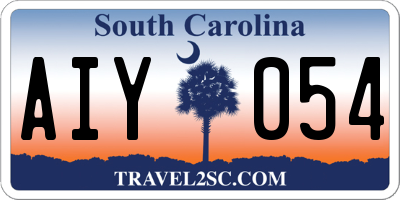SC license plate AIY054