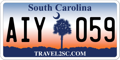 SC license plate AIY059