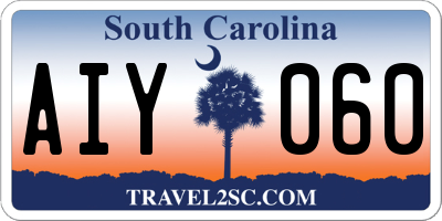 SC license plate AIY060