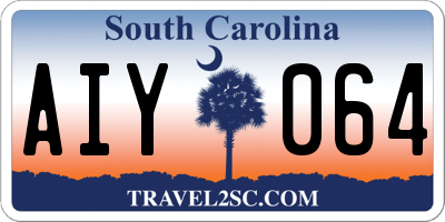 SC license plate AIY064
